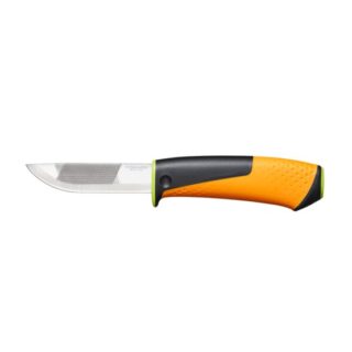 Нож для тяжелых работ с точилкой Fiskars 1023619
